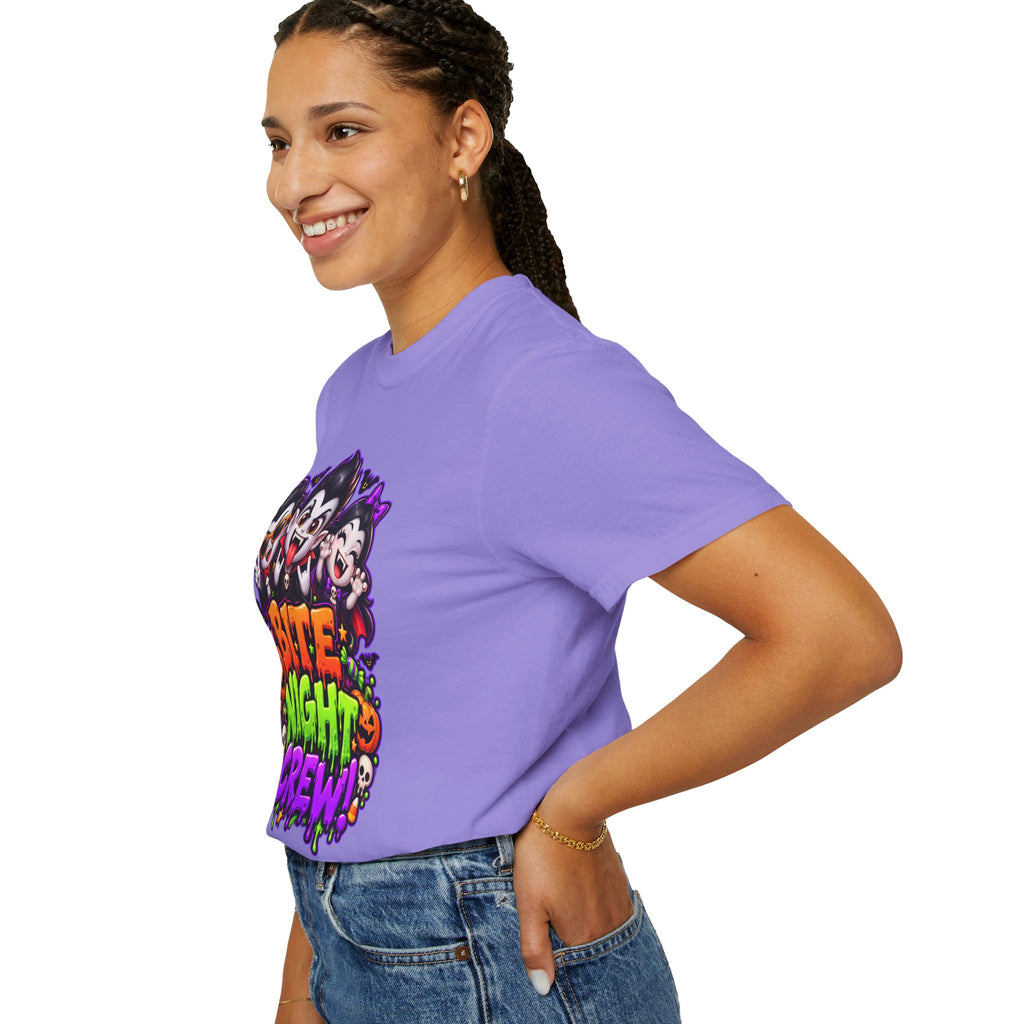 Bite Night Crew Halloween T-Shirt – Funny Vampire Graphic Tee