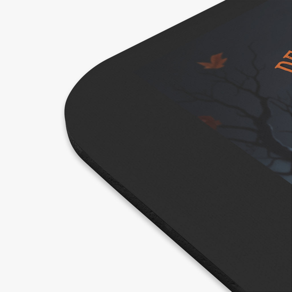 Halloween Motorcycle Mouse Pad — "Dead Tired But Still Riding" Rider Desk Mat