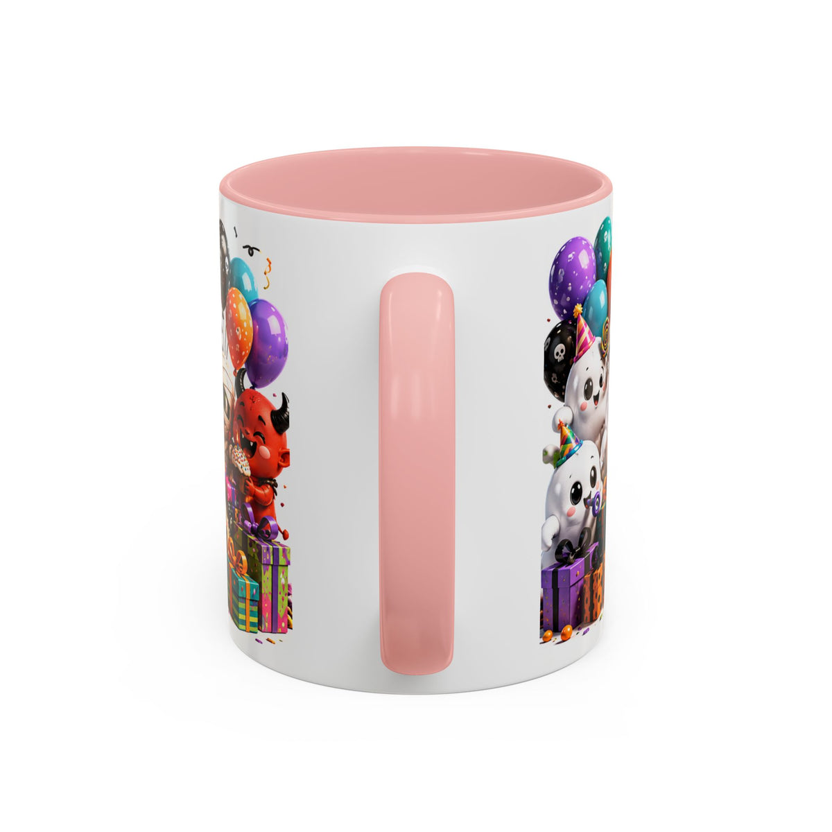 Happy Birthday Accent Coffee Mug — Colorful 3D Birthday Party Design (11/15oz)