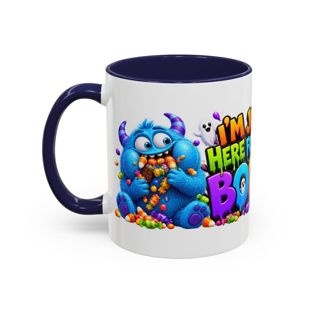I’m Just Here for the Boos Funny Halloween Monster White Mug