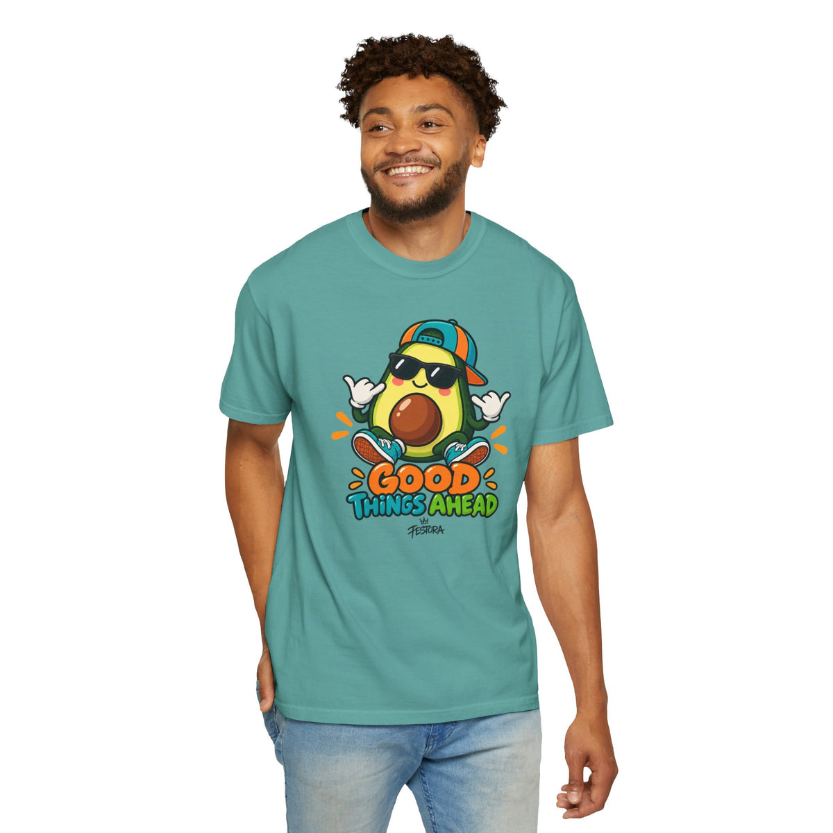Good Things Ahead Avocado Graphic T-Shirt | Festora Everyday