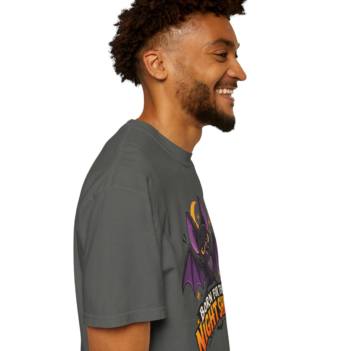 Born for the Night Shift – Cute Halloween Bat T-Shirt