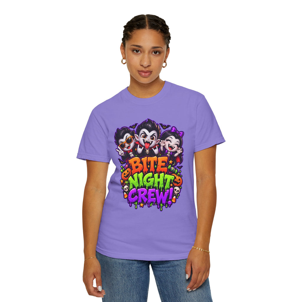 Bite Night Crew Halloween T-Shirt – Funny Vampire Graphic Tee