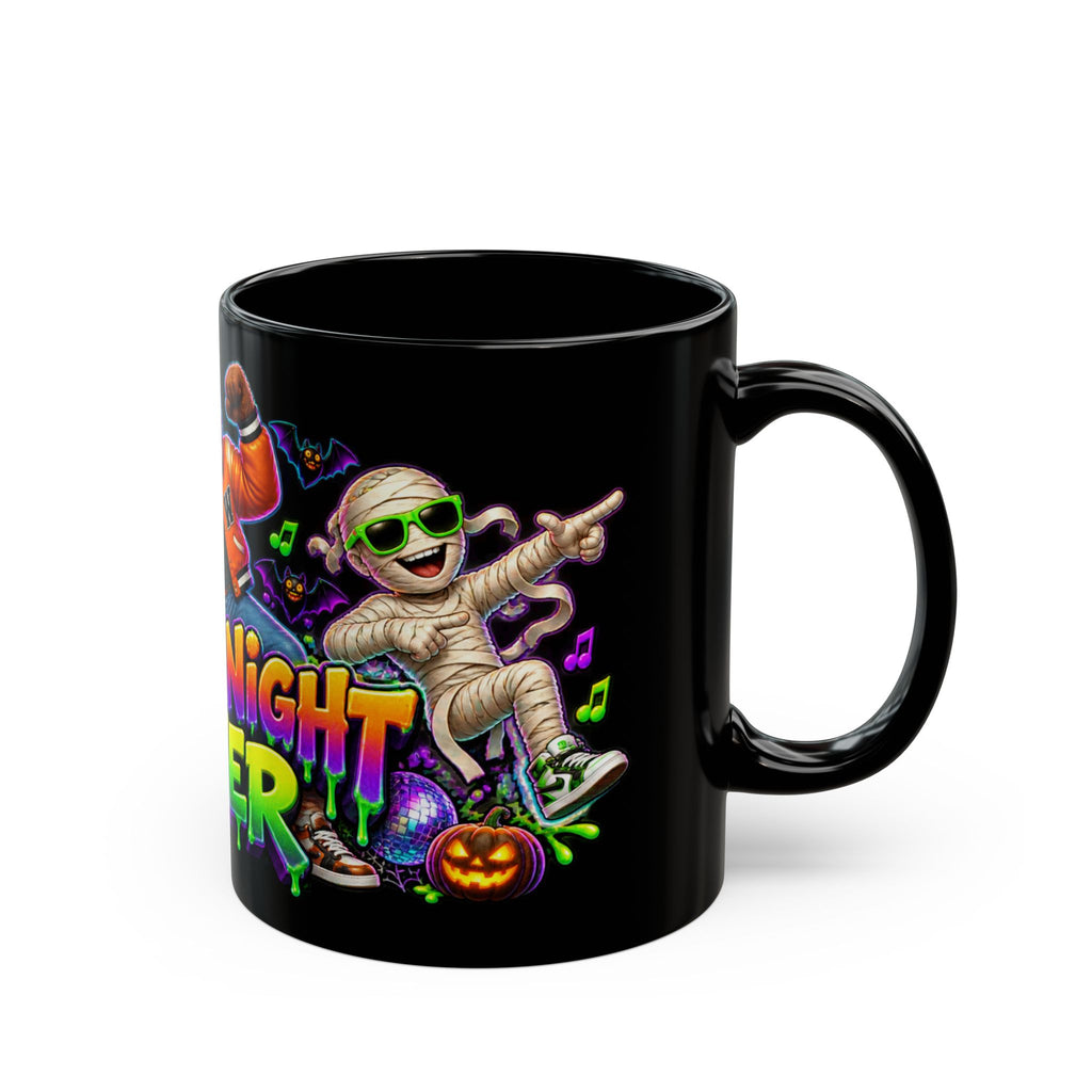 Fright Night Fever Dancing Monsters Halloween Black Mug