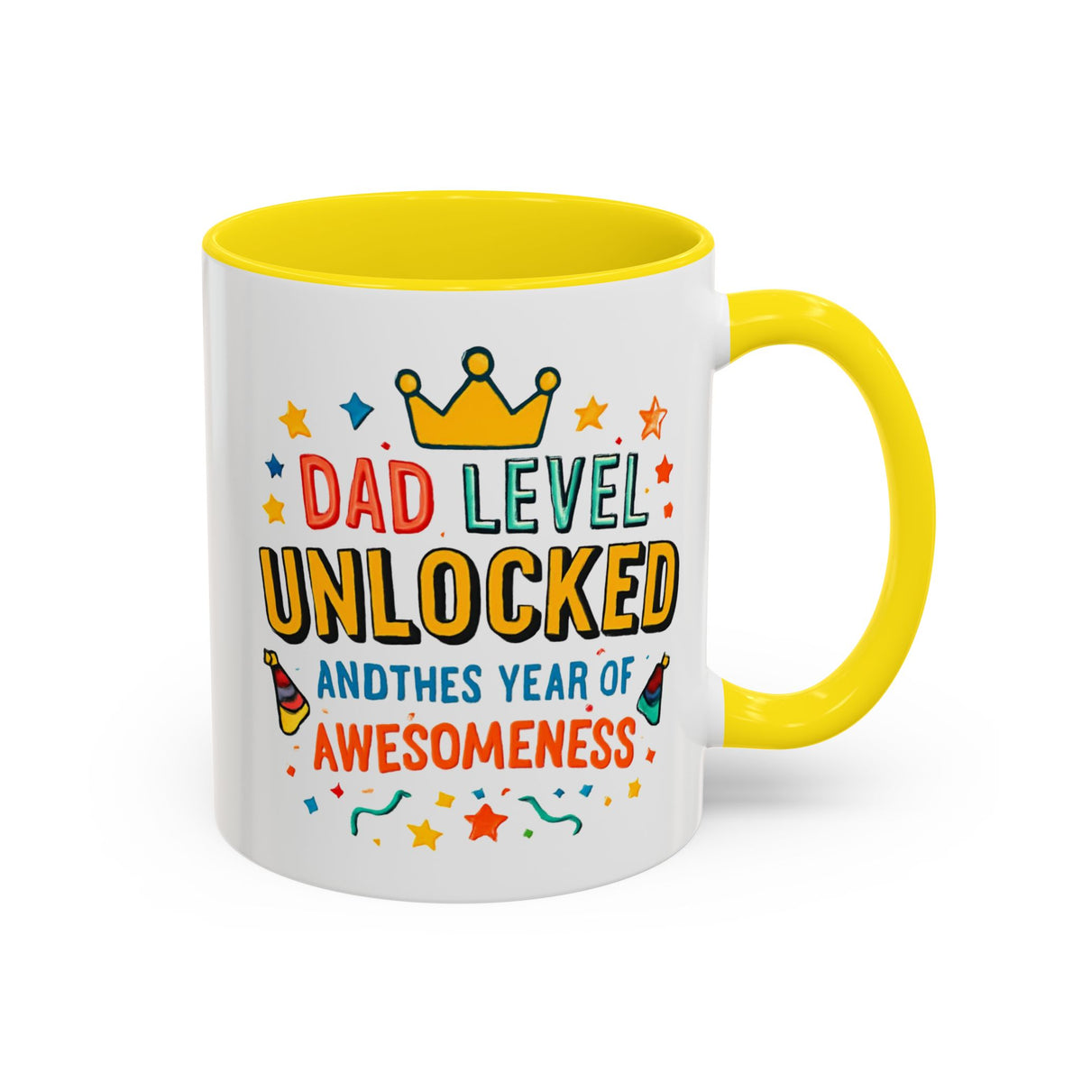 Dad Level Unlocked Coffee Mug – Funny Father’s Day 11/15oz Accent Mug