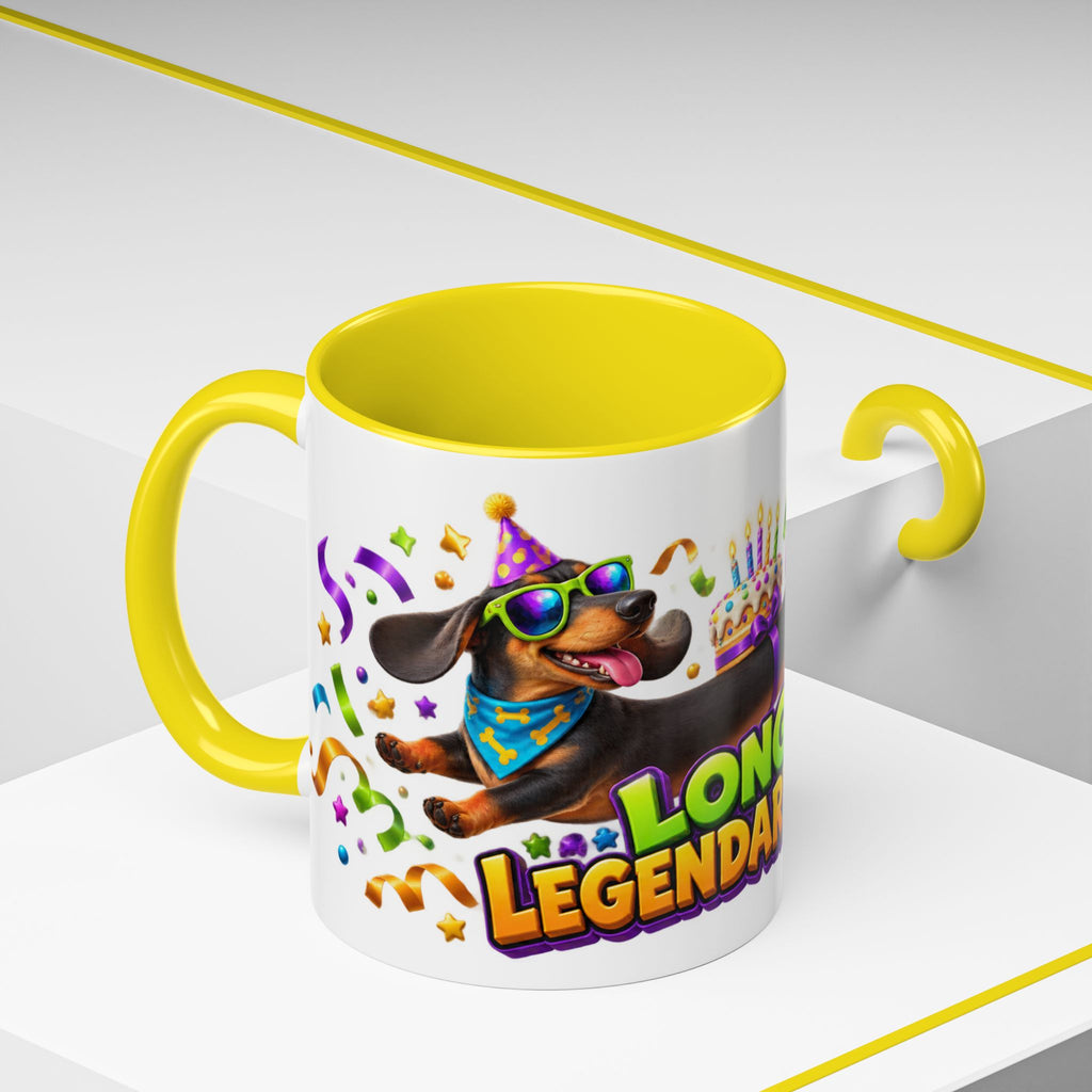 Long Dog Legendary Birthday Dachshund White Mug