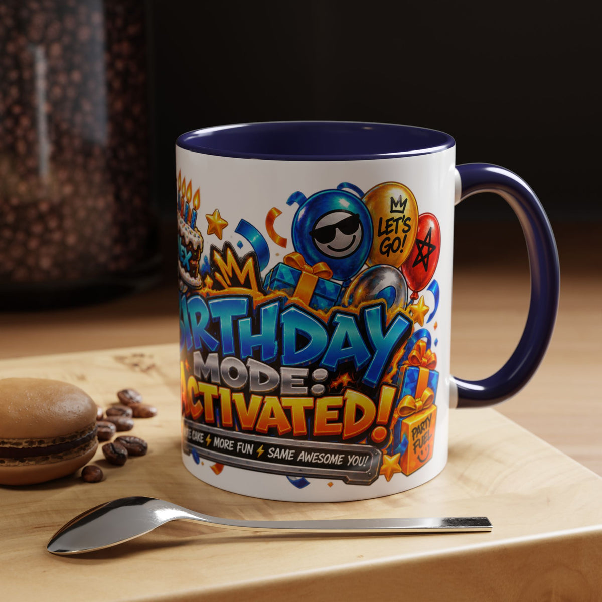 Festora Robot Birthday Mug – Birthday Mode Activated Coffee Cup