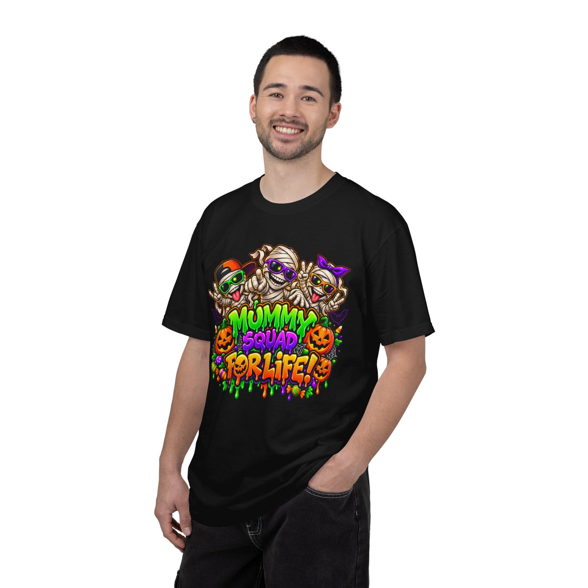 Mummy Squad For Life Halloween T-Shirt – Funny Colorful Mummy Graphic Tee
