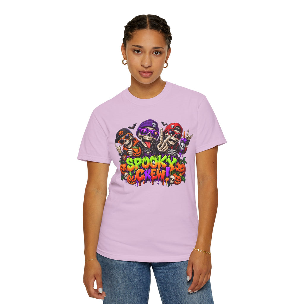 Spooky Crew Halloween T-Shirt – Funny Skeleton Graphic Tee