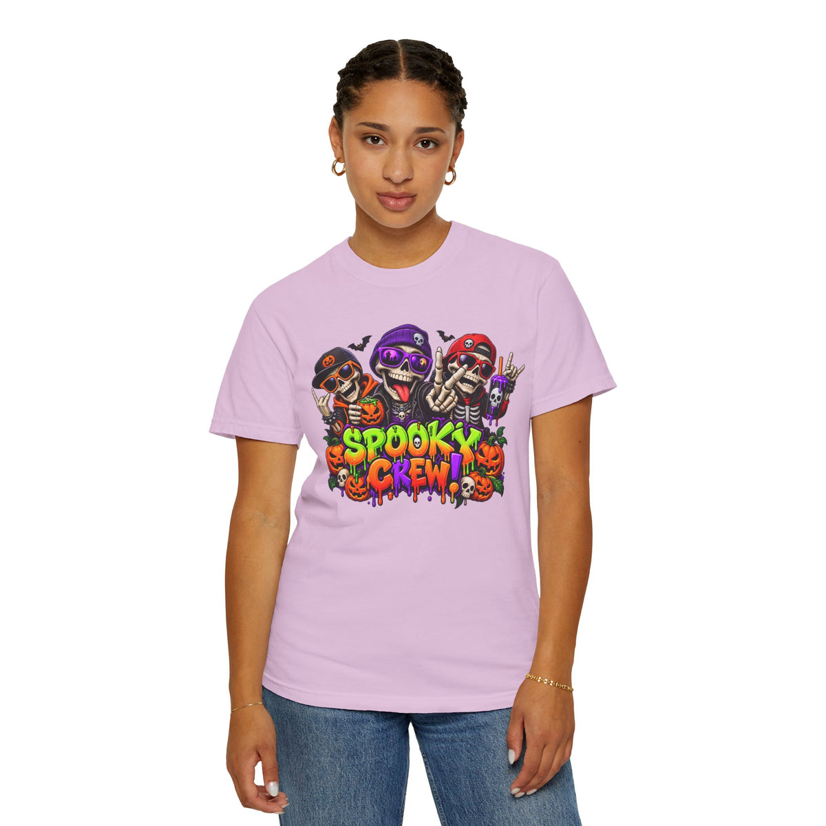 Spooky Crew Halloween T-Shirt – Funny Skeleton Graphic Tee