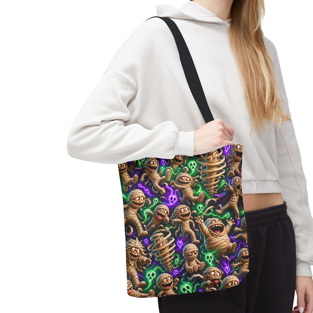 Mummy Party Tote Bag — Cute Spooky Halloween All-Over Print Tote