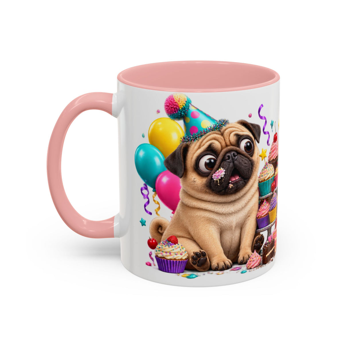 Aging I Thought You Said More Cake Pug Birthday White Mug