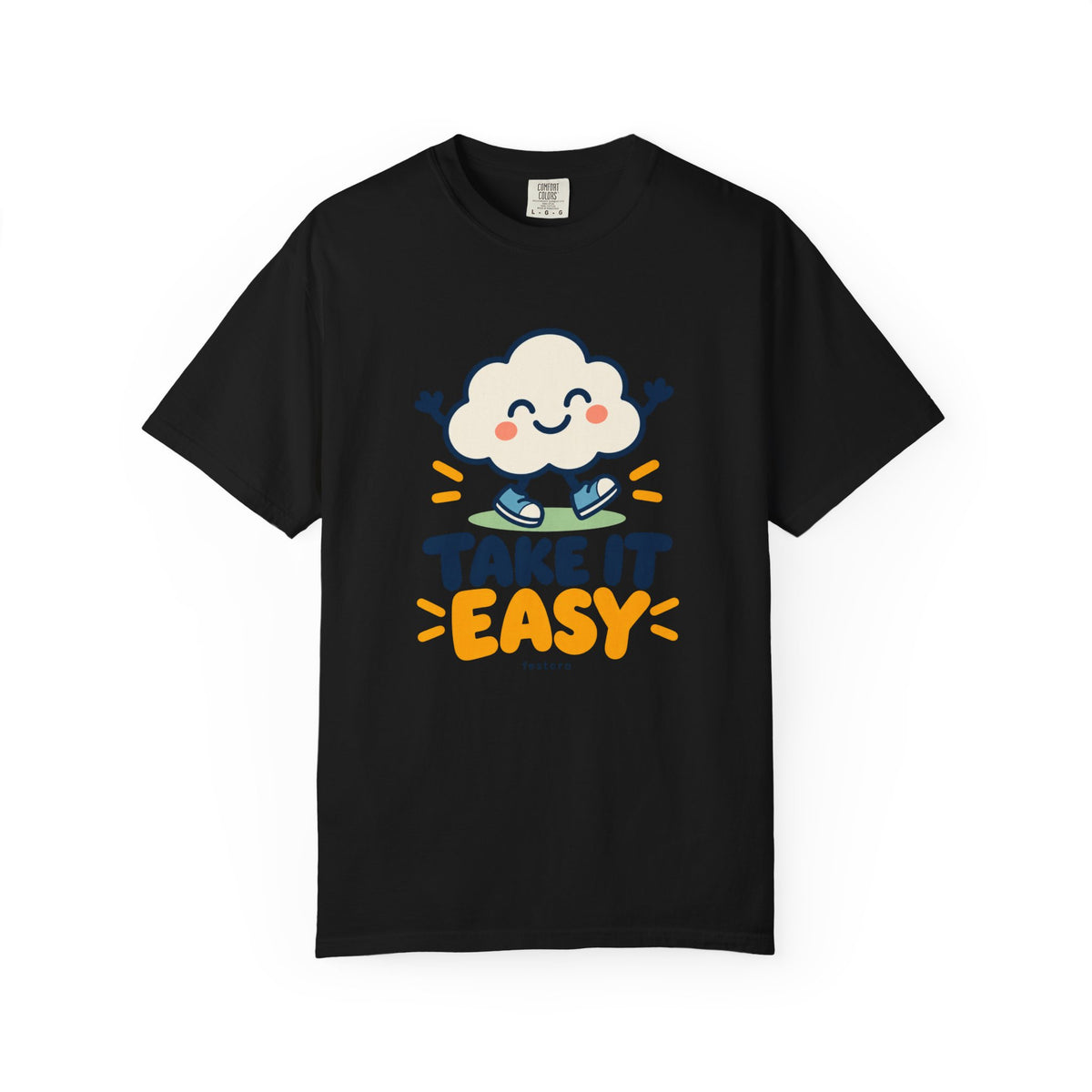Take It Easy – Happy Cloud Graphic T-Shirt | Festora Everyday