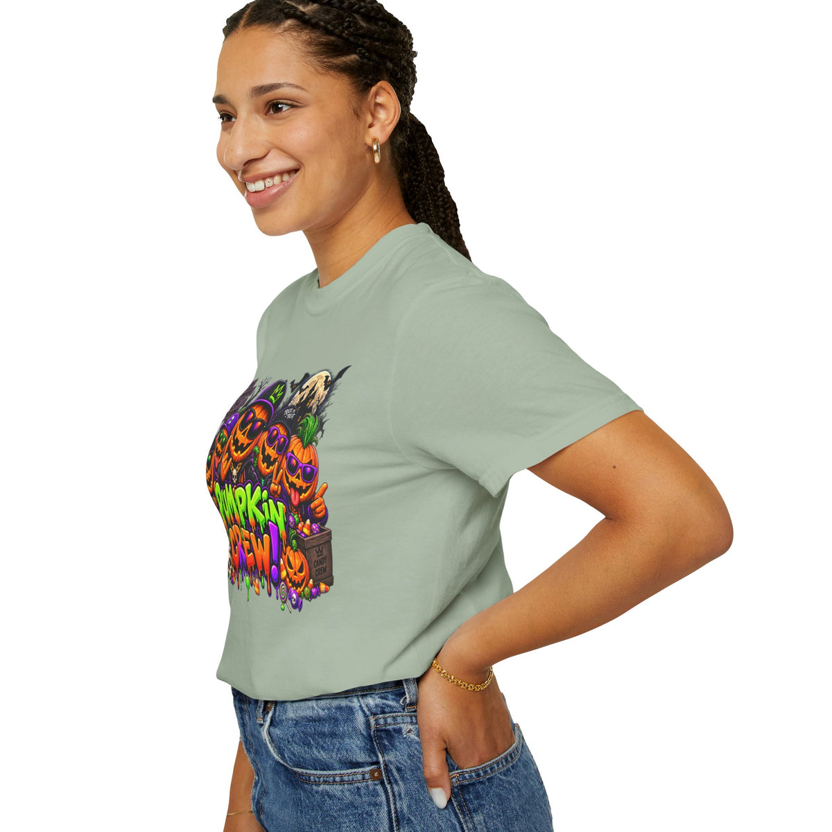 Pumpkin Crew Halloween T-Shirt – Funny Jack O’ Lantern Graphic Tee