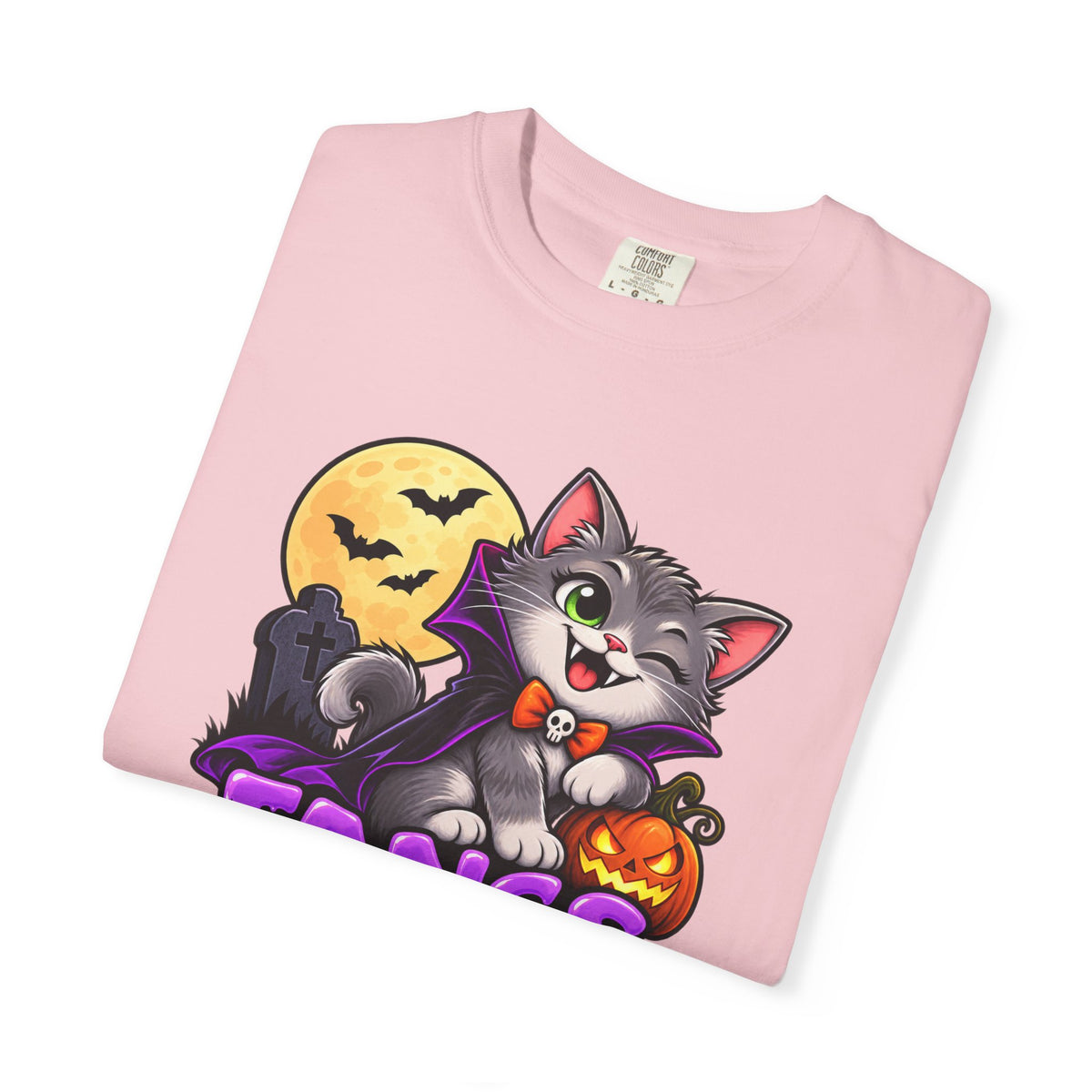 Fangs for Noticing – Cute Vampire Cat Halloween T-Shirt