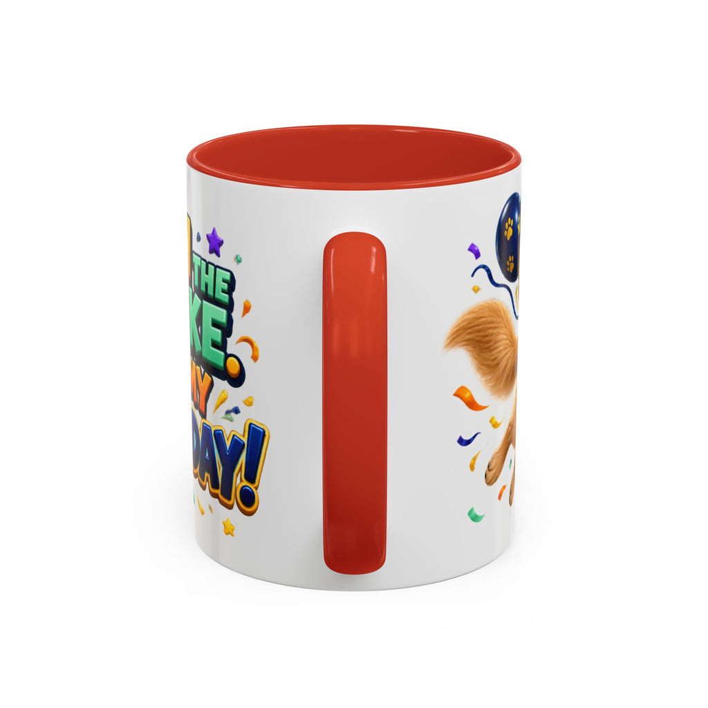Fetch the Cake Golden Retriever Birthday White Mug