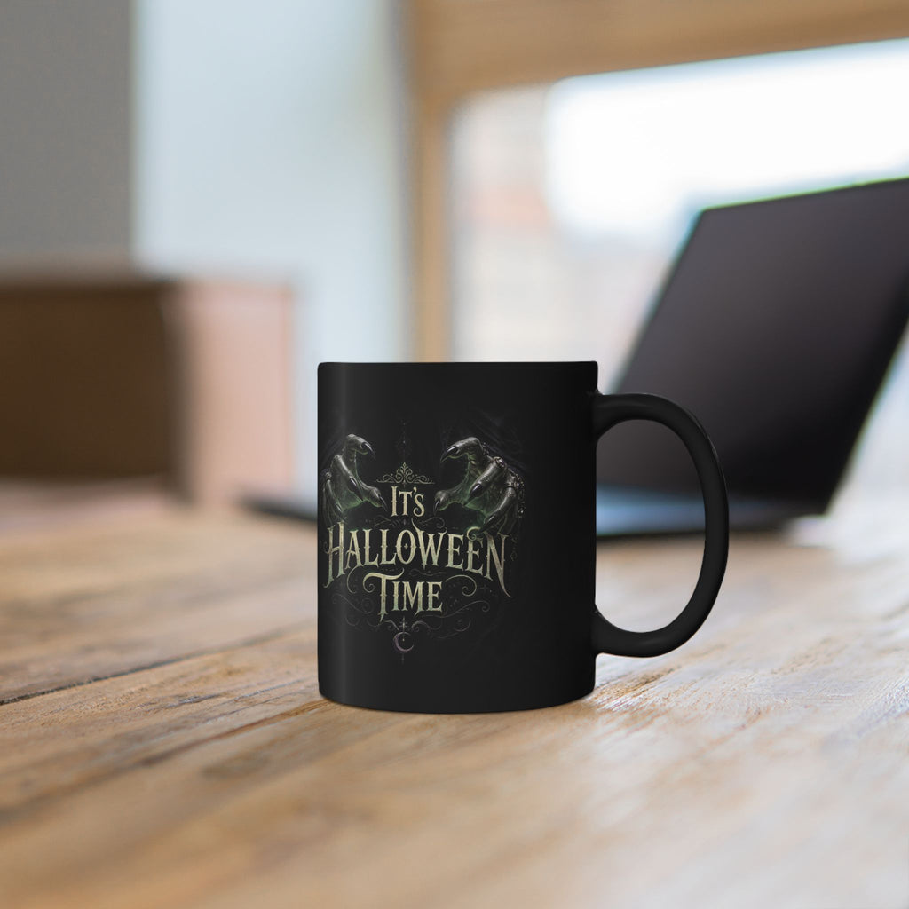 Halloween Time Black Mug – Spooky Green Claw 11oz/15oz