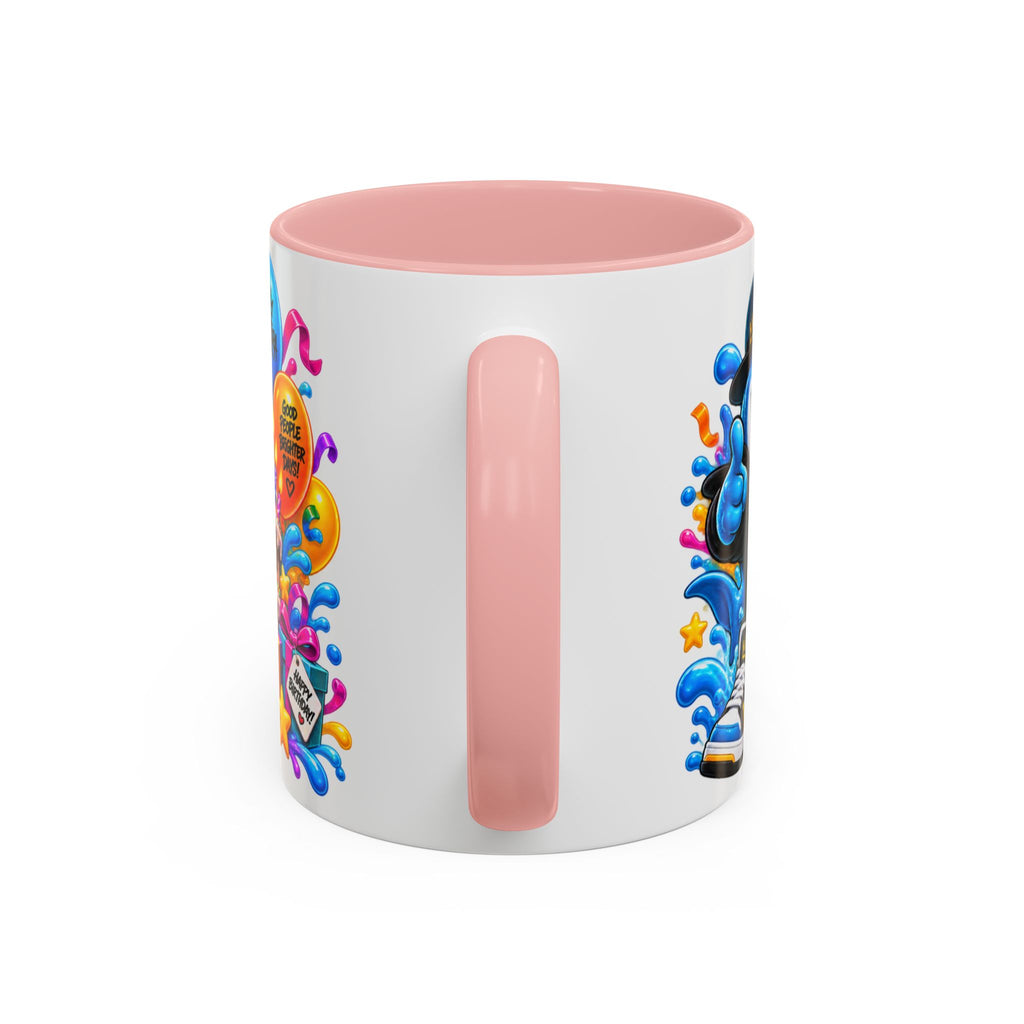 BIRTHDAY? LET’S MAKE WAVES! White Ceramic Mug – Funny Shark Birthday Coffee Cup – Original FestoraShop Design