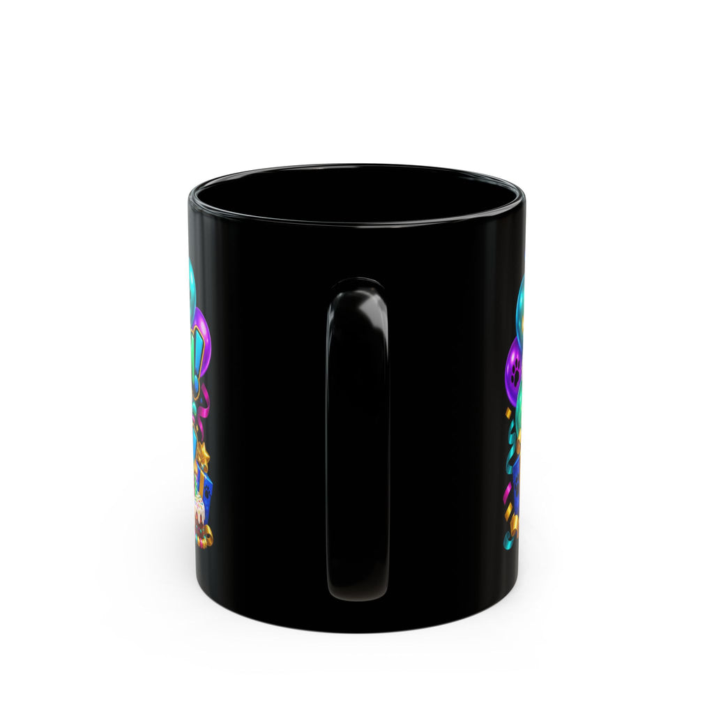 Panda-Monium! It’s Your Birthday Black Mug – Cute Panda Birthday Cup, Colorful Party Gift