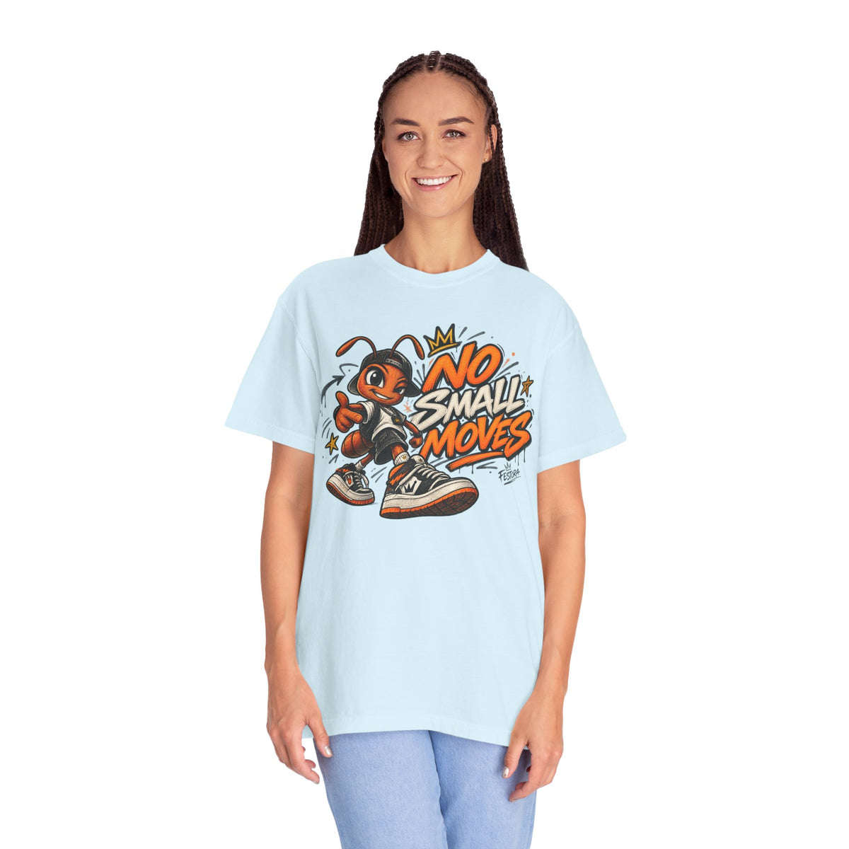No Small Moves T-Shirt — Retro Sneaker Character Graphic Tee