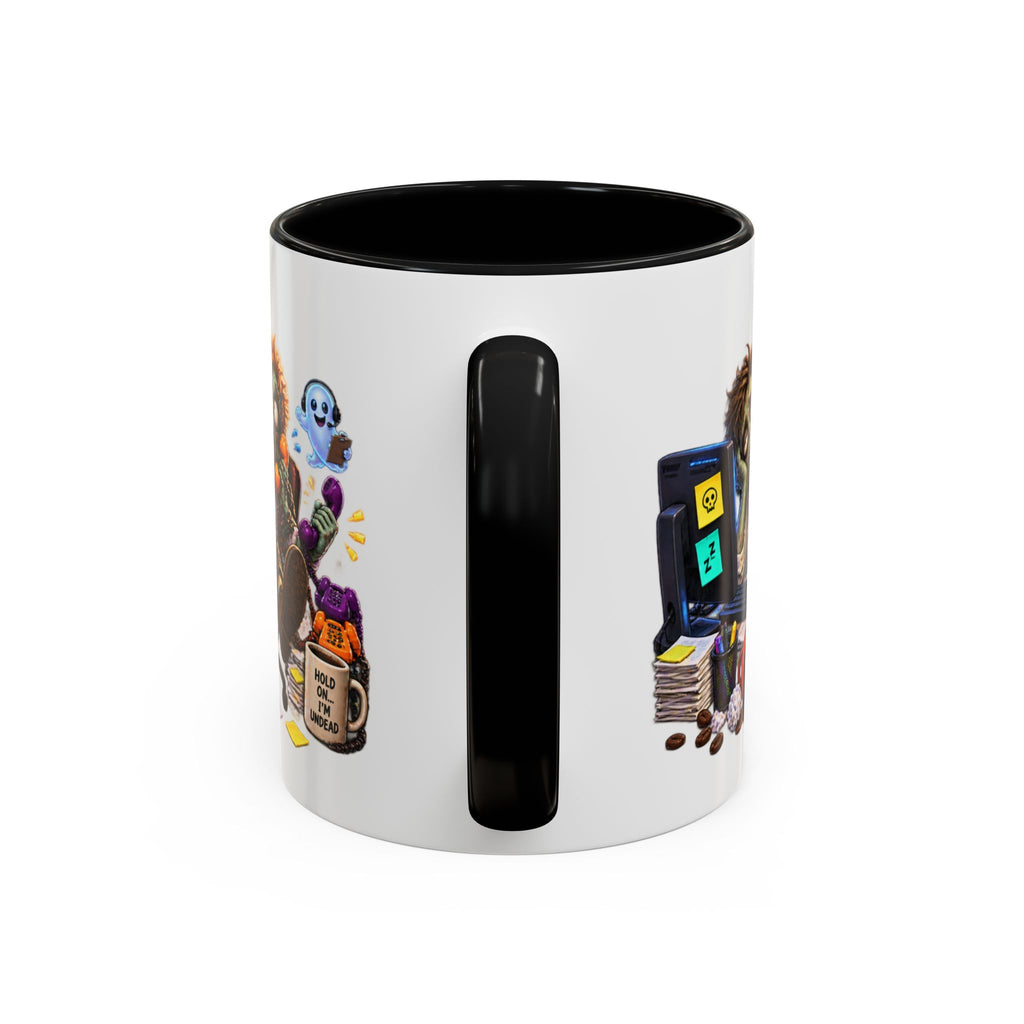 Dead Tired Still Working Zombie Office Halloween White Mug
