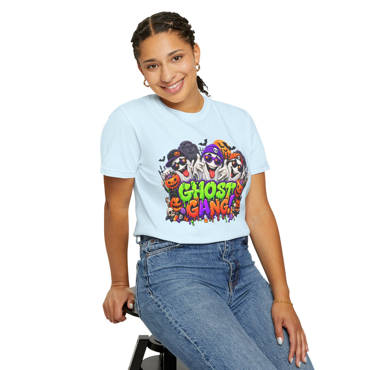 Ghost Gang Halloween T-Shirt – Funny Colorful Ghost Graphic Tee
