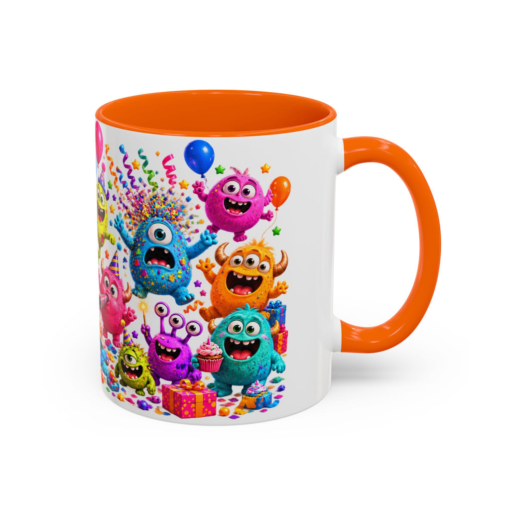 Birthday Mode On Monsters Coffee Mug — Colorful Party Coffee Cup (11/15oz)