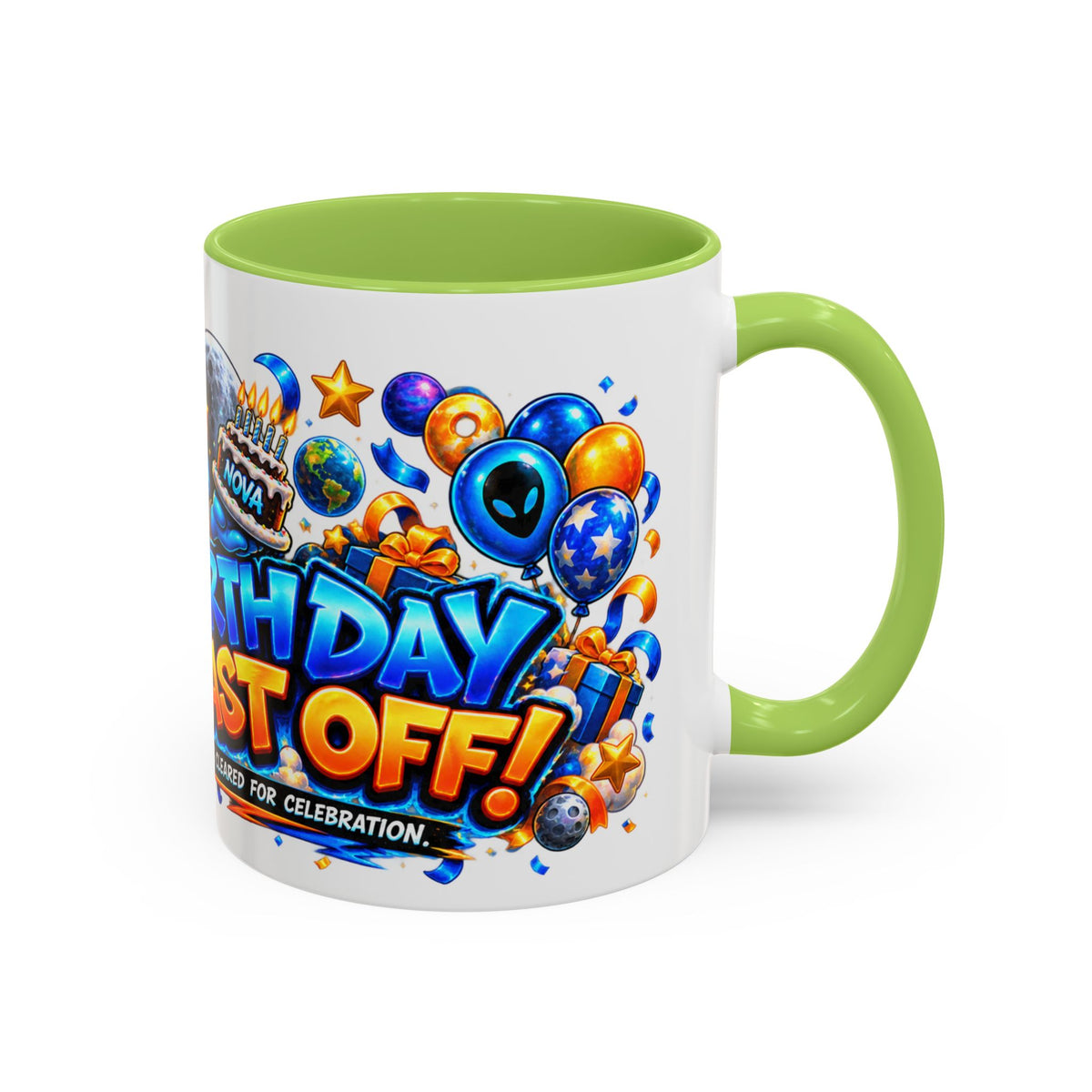 Festora Alien Birthday Mug – Birthday Blast Off Coffee Cup
