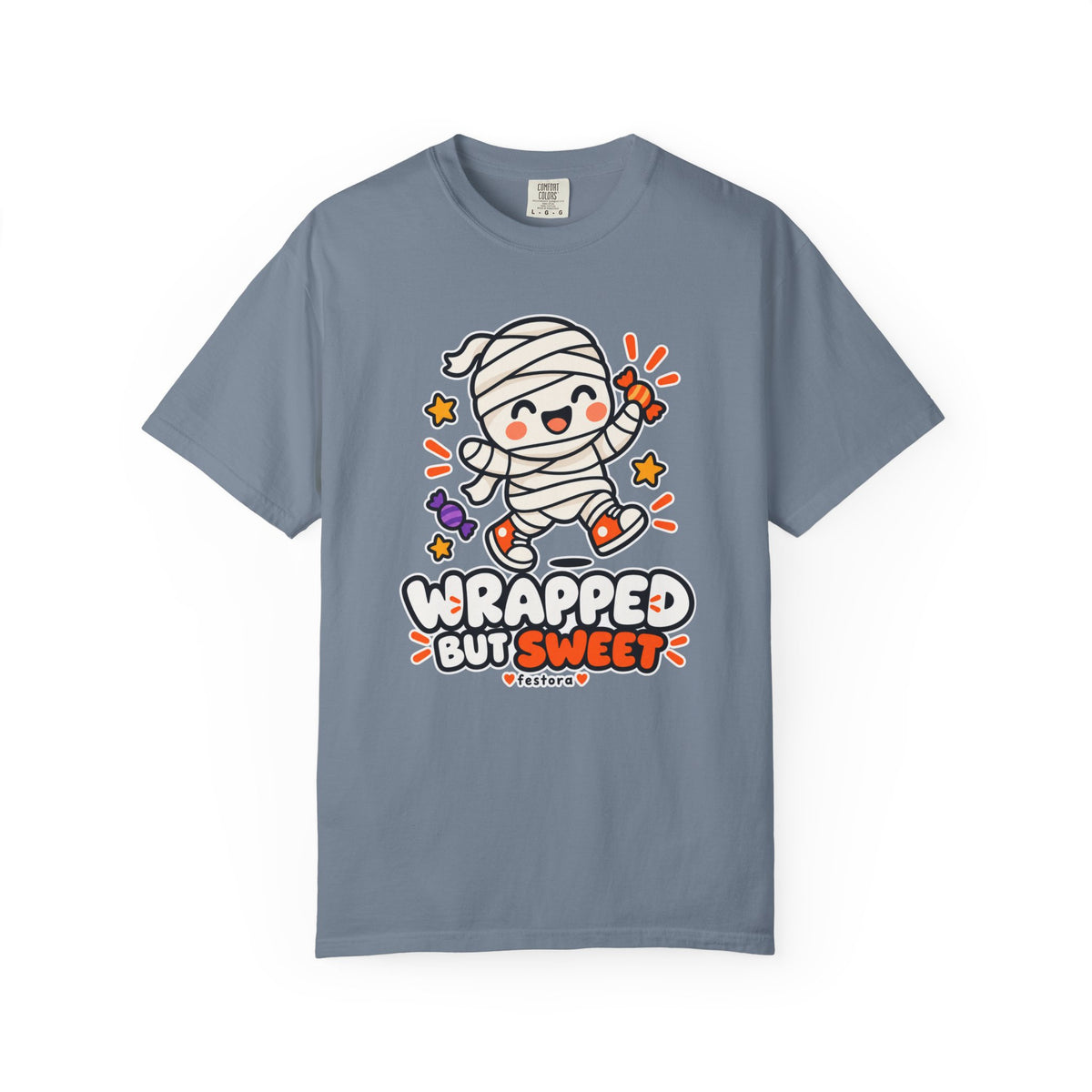 Wrapped but Sweet Halloween T-Shirt | Cute Mummy Graphic Tee