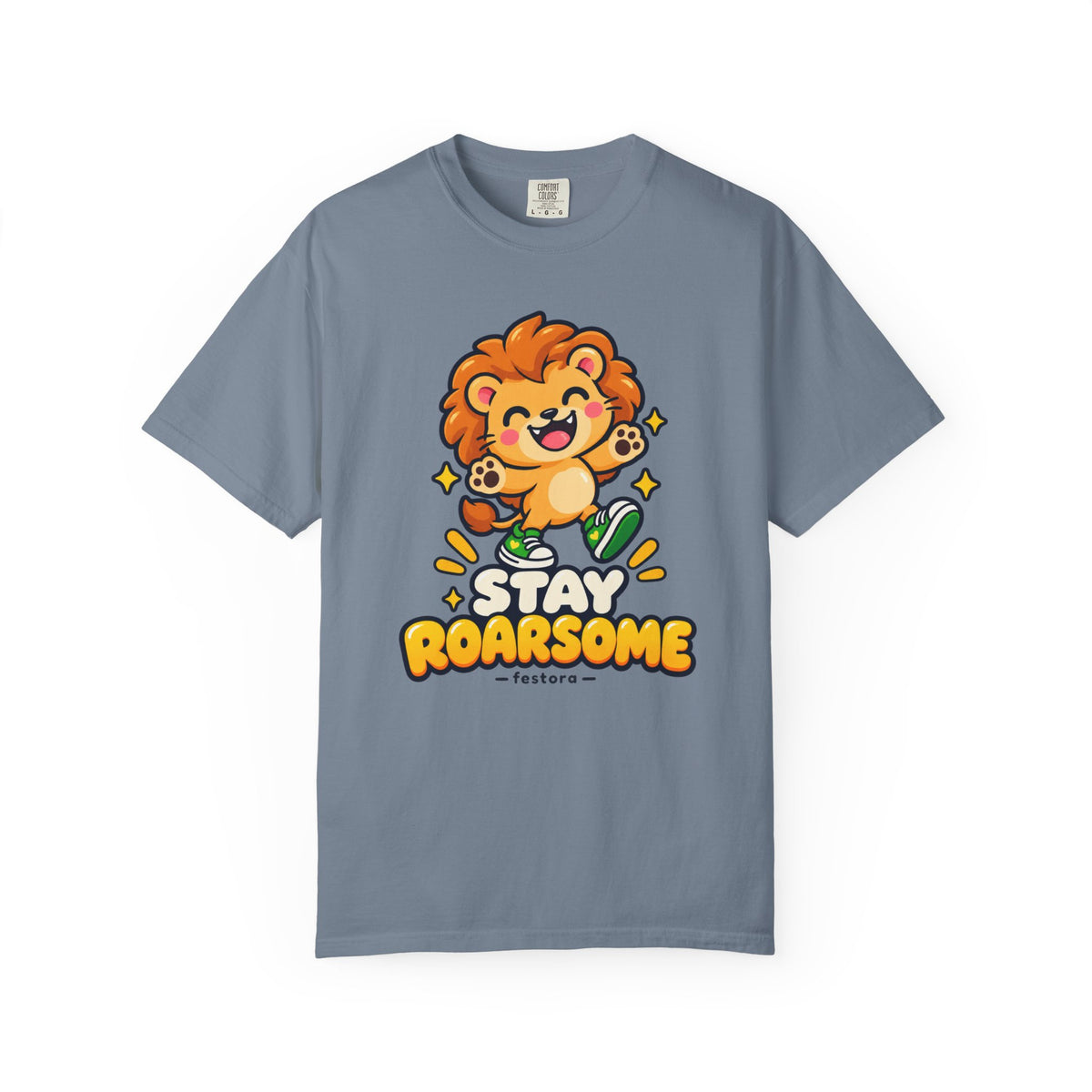 Stay Roarsome – Cute Happy Lion Graphic T-Shirt