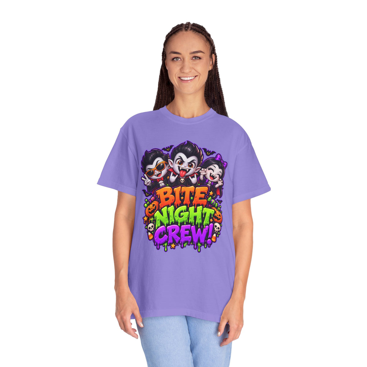 Bite Night Crew Halloween T-Shirt – Funny Vampire Graphic Tee