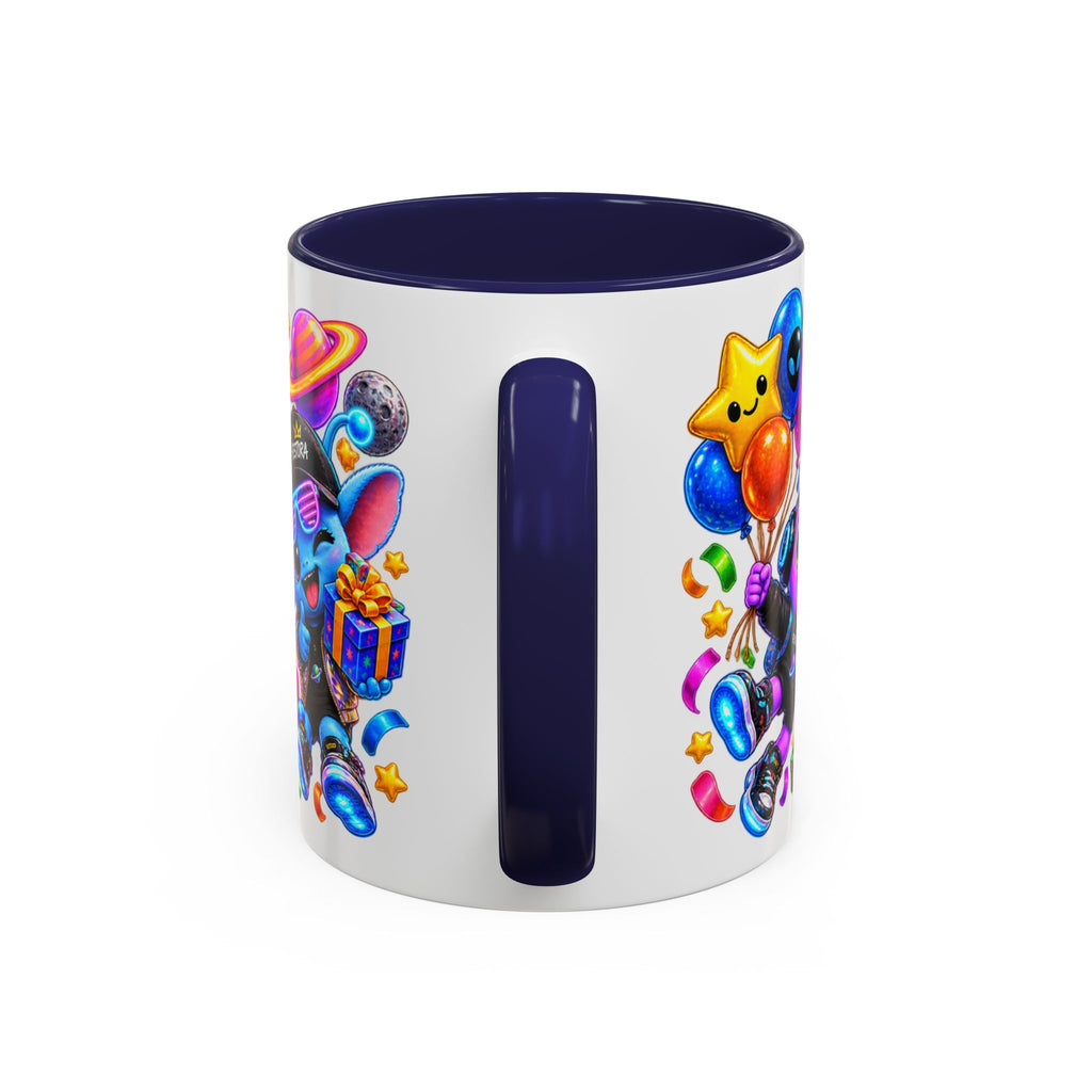 Happy Birthday Out of This World Accent Mug — Cute Alien Space Birthday Coffee Cup (11oz)