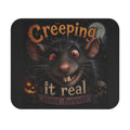 Creeping It Real Halloween Mouse Pad — Spooky Rat Design