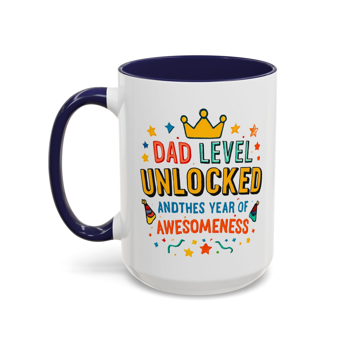 Dad Level Unlocked Coffee Mug – Funny Father’s Day 11/15oz Accent Mug