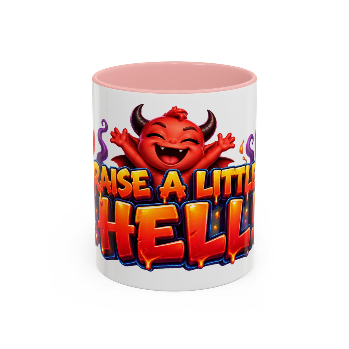 Raise a Little Hell Cute Devils Halloween White Mug