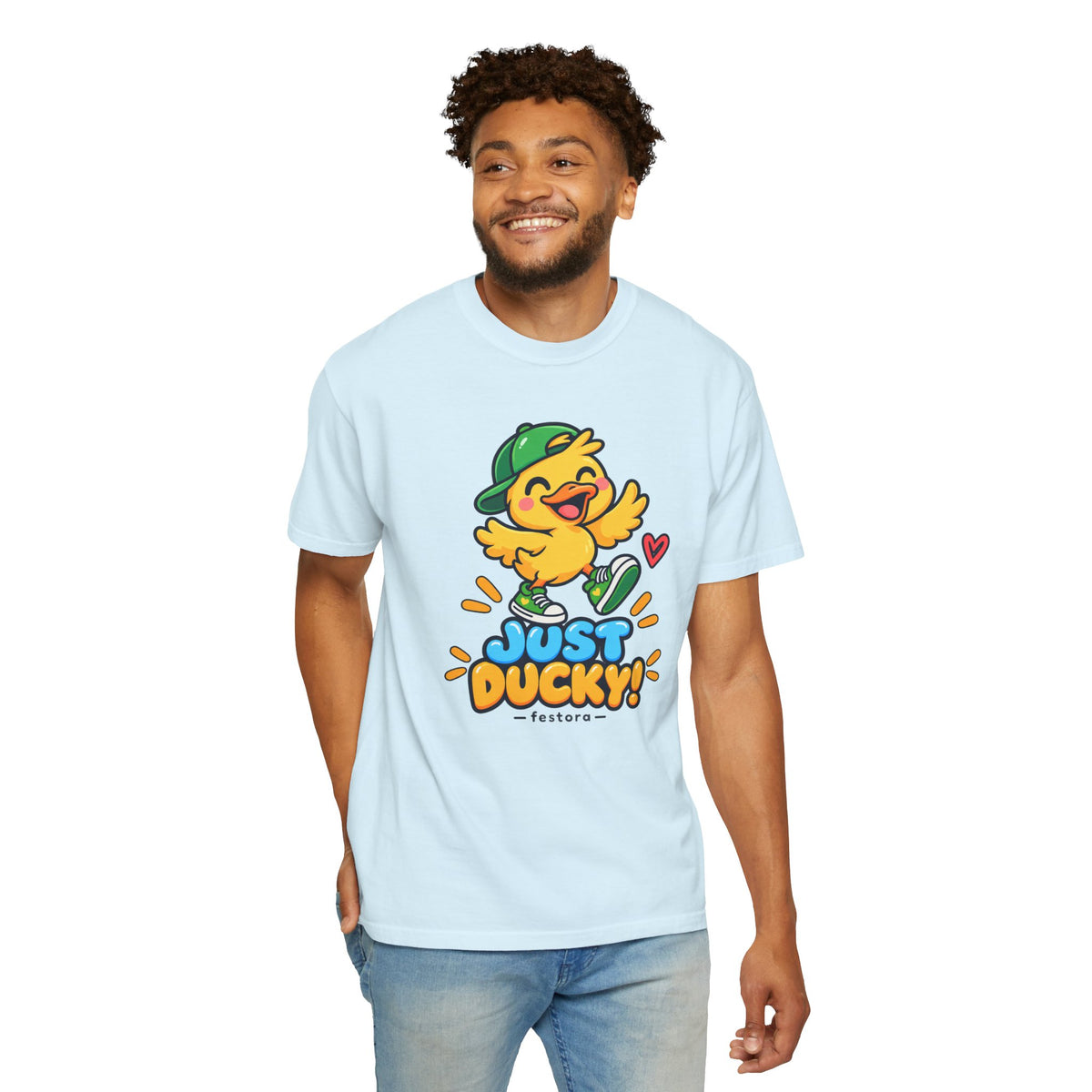 Just Ducky! – Cute Happy Duck Graphic T-Shirt