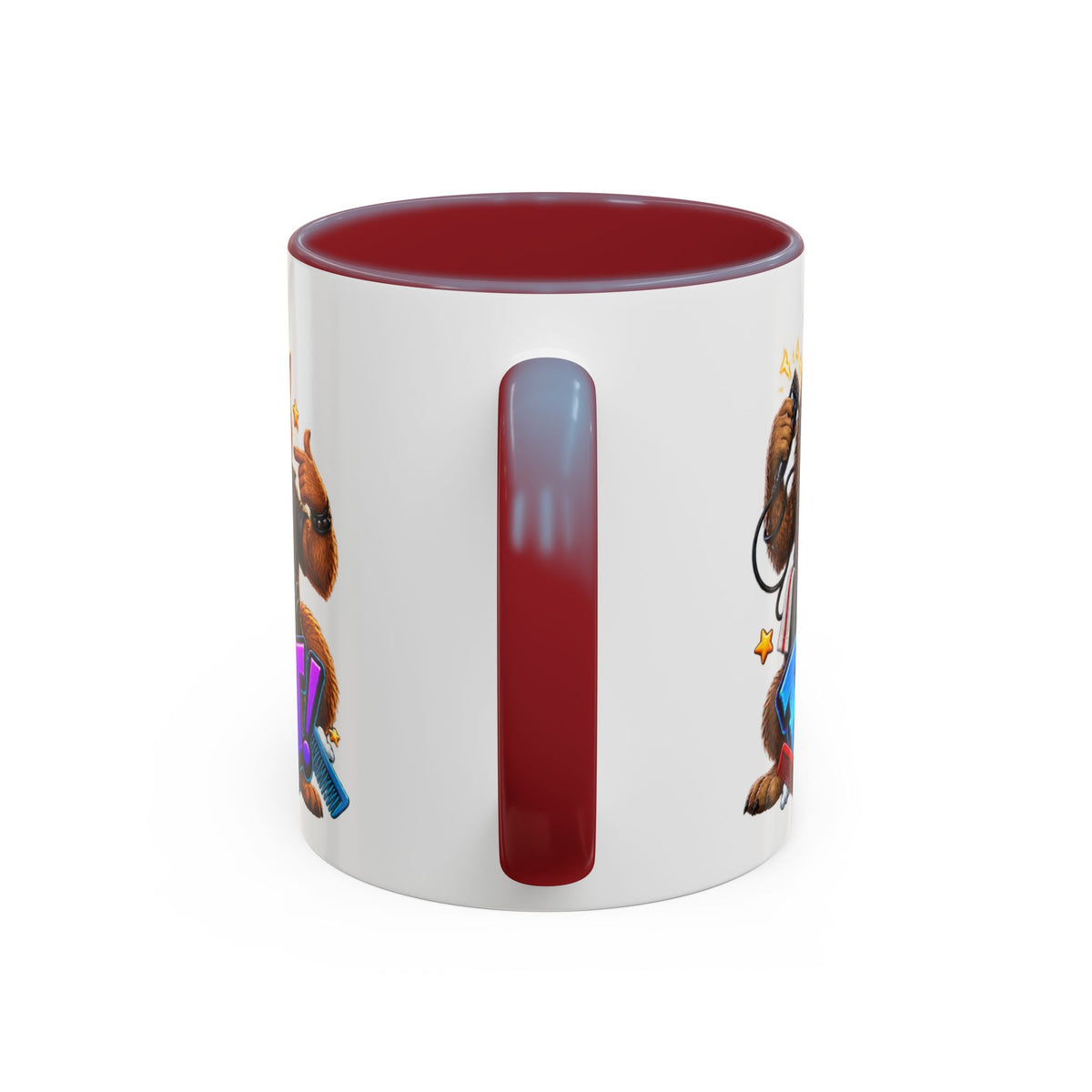 Bad Hair Night Funny Werewolf Barber Halloween White Mug