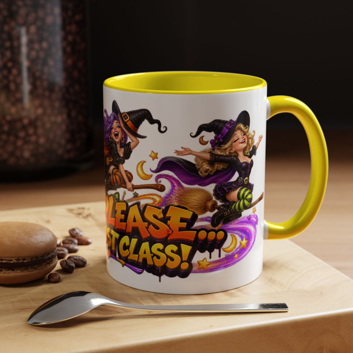 Witch Please I Fly First Class Halloween White Mug