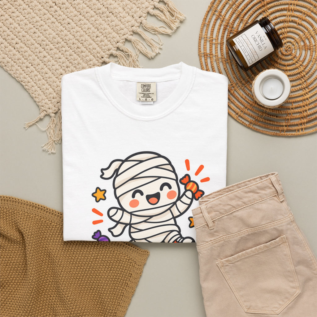 Wrapped but Sweet Halloween T-Shirt | Cute Mummy Graphic Tee