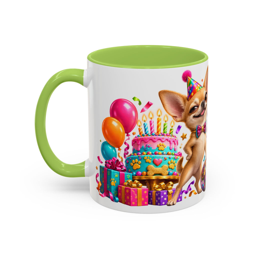 Small Dog Big Birthday Energy Chihuahua White Mug
