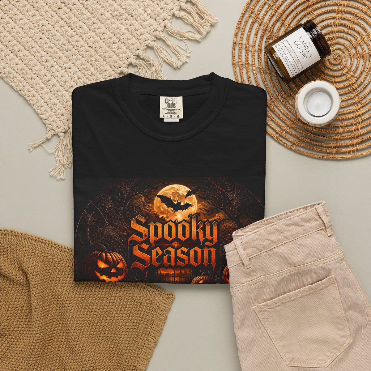 Spooky Season Halloween T-Shirt — Pumpkin Jack-O'-Lantern Graphic Tee