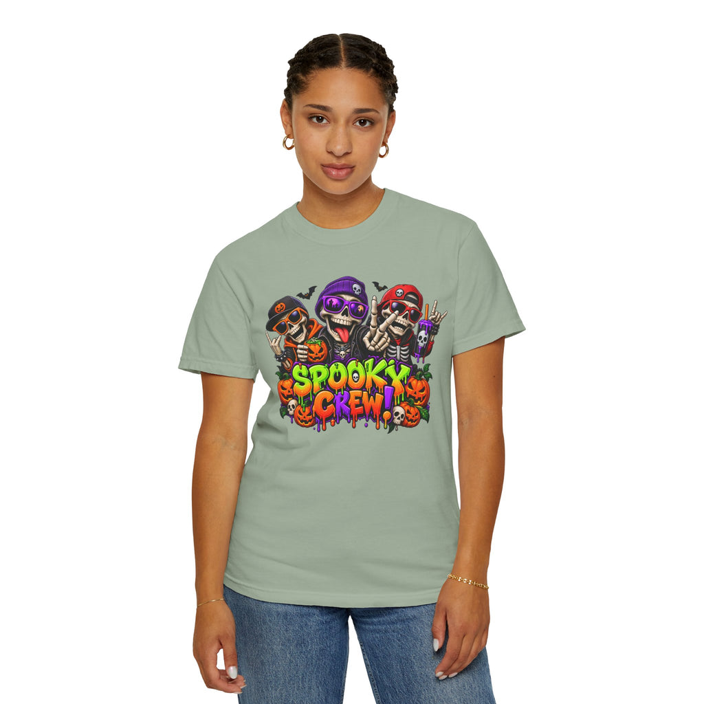 Spooky Crew Halloween T-Shirt – Funny Skeleton Graphic Tee
