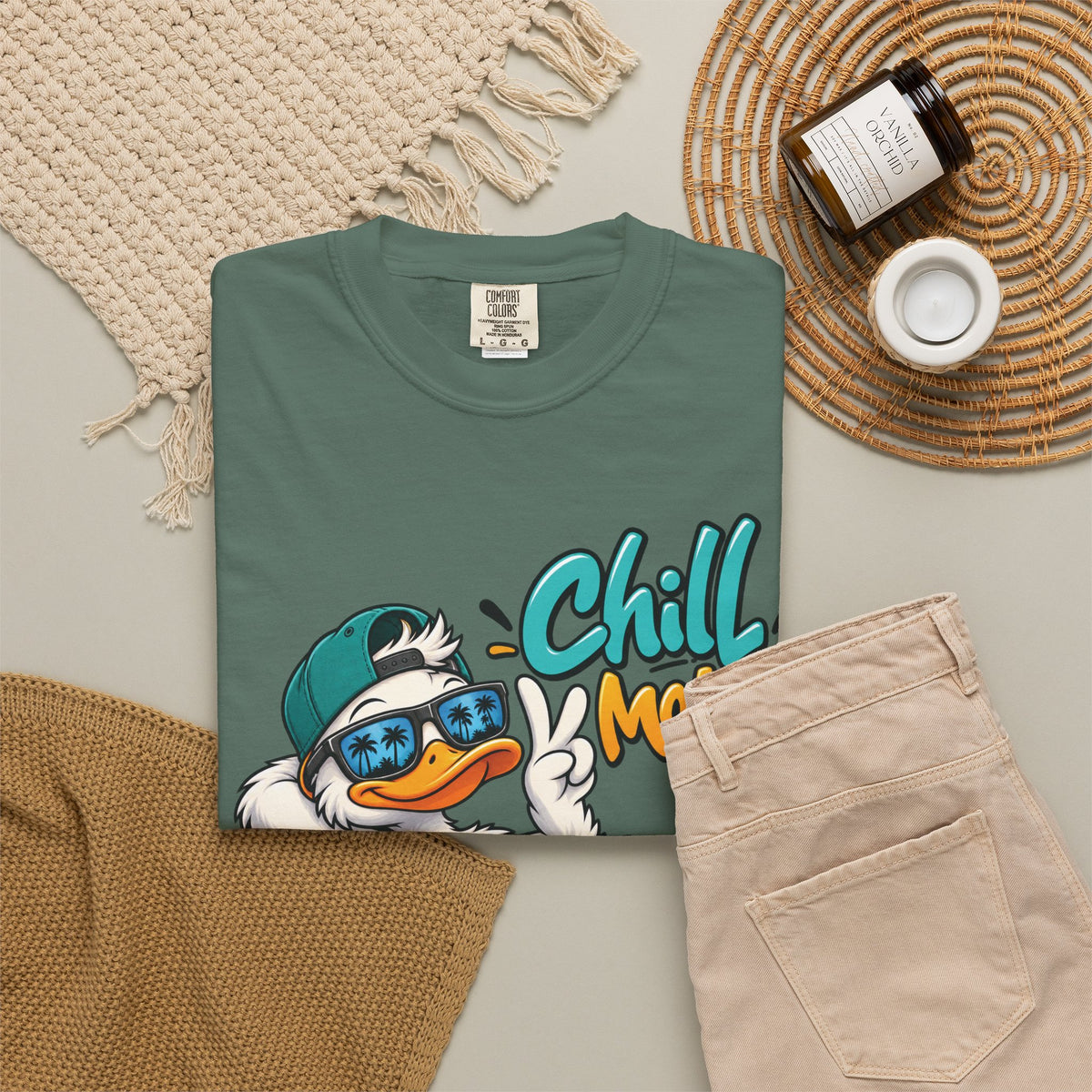Chill Mode Duck Graphic T-Shirt | Festora Everyday