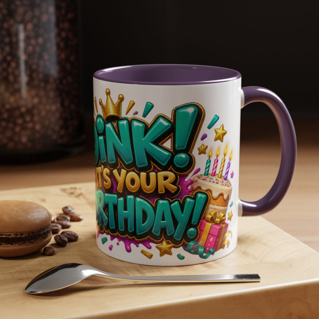 Oink! It’s Your Birthday White Mug – Cute Pig Birthday Cup, Colorful Funny Party Gift