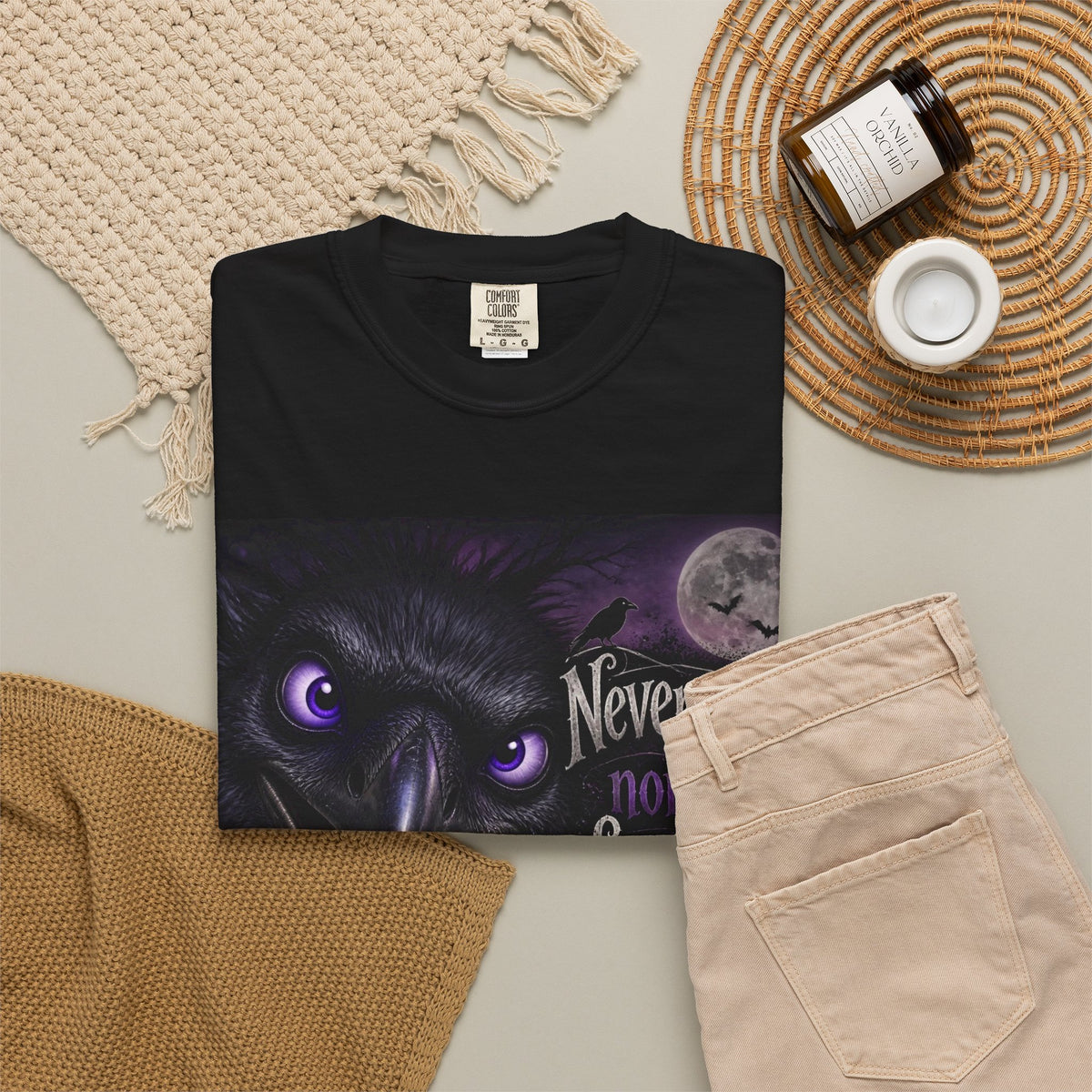 Spooky Raven 'Nevermore Normal Forever Spooky' T-Shirt