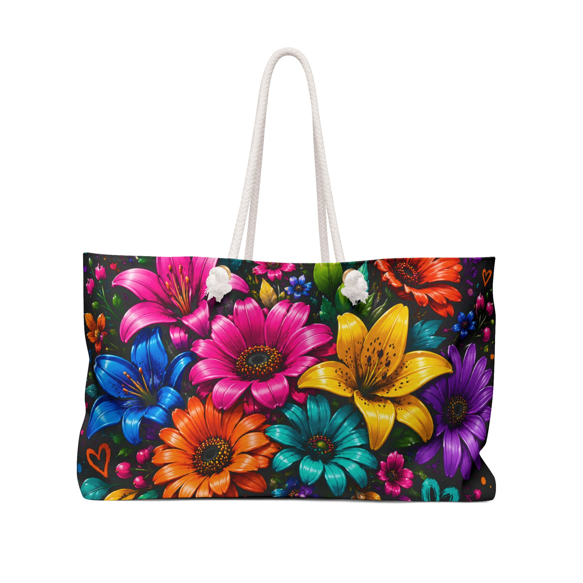 Colorful Floral Weekender Bag – Bright Bouquet Travel Tote