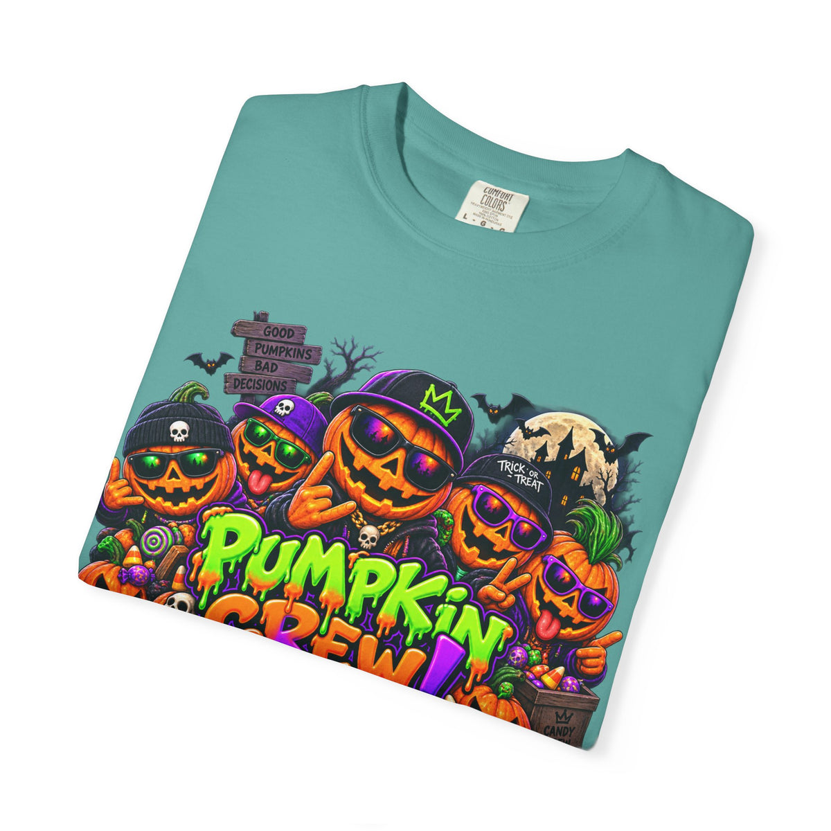 Pumpkin Crew Halloween T-Shirt – Funny Jack O’ Lantern Graphic Tee
