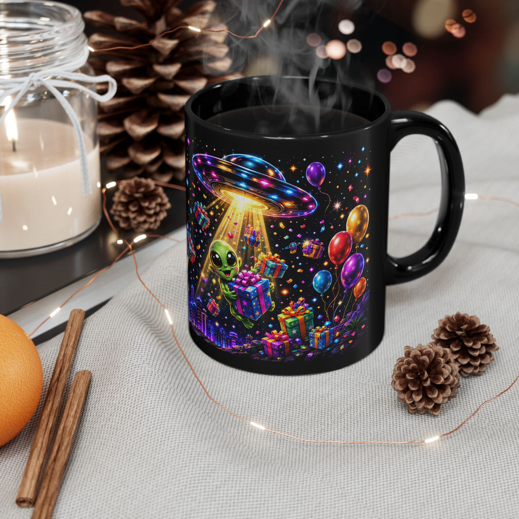 Alien Birthday Mug — Colorful UFO Party Coffee Cup (11oz & 15oz)