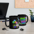 Herd the Crew Border Collie Birthday Black Mug