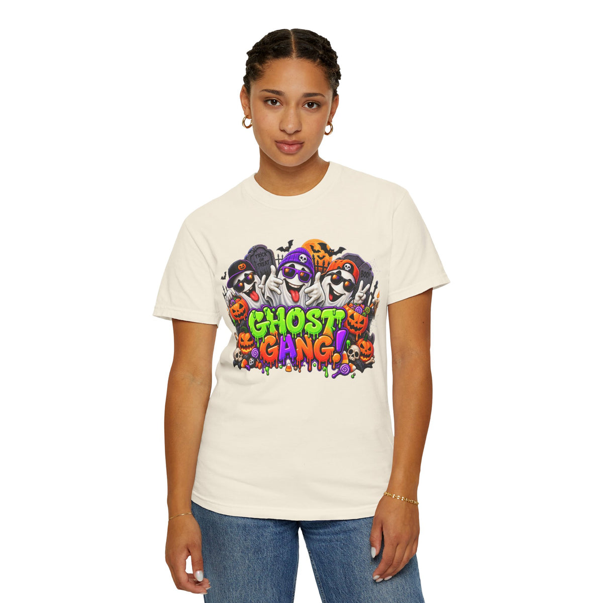 Ghost Gang Halloween T-Shirt – Funny Colorful Ghost Graphic Tee